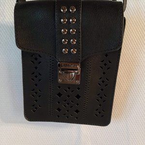 EUC Black Cutout Crossbody Bag 5.5" x 7" x 2"